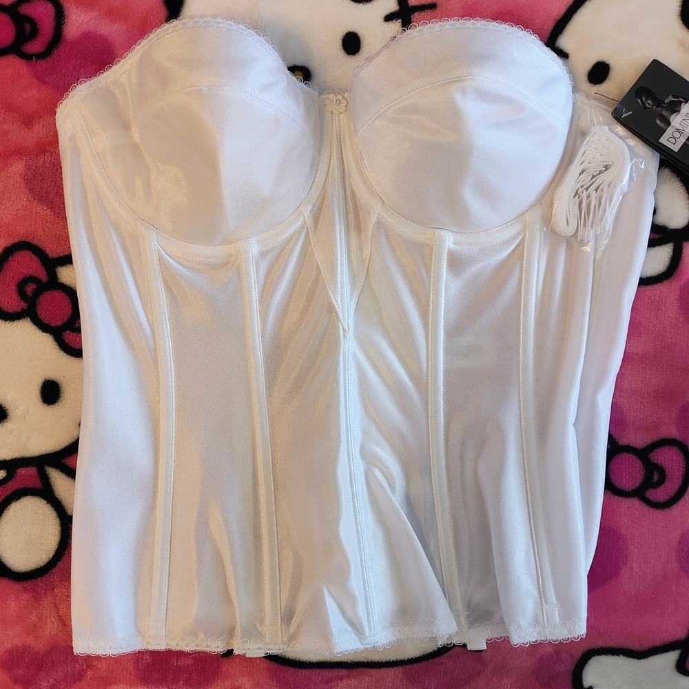 White Strapless Bustier